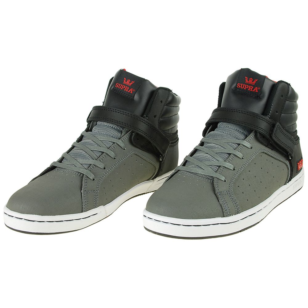 Baskets Montantes Supra Suprano High Noir Vert Tuf Black Suede Homme | ZOH-89748972